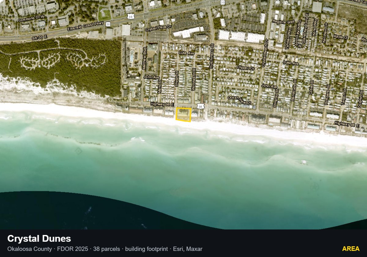 Crystal Dunes — Area parcel record