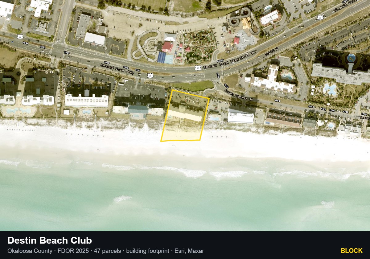 Destin Beach Club — Block parcel record