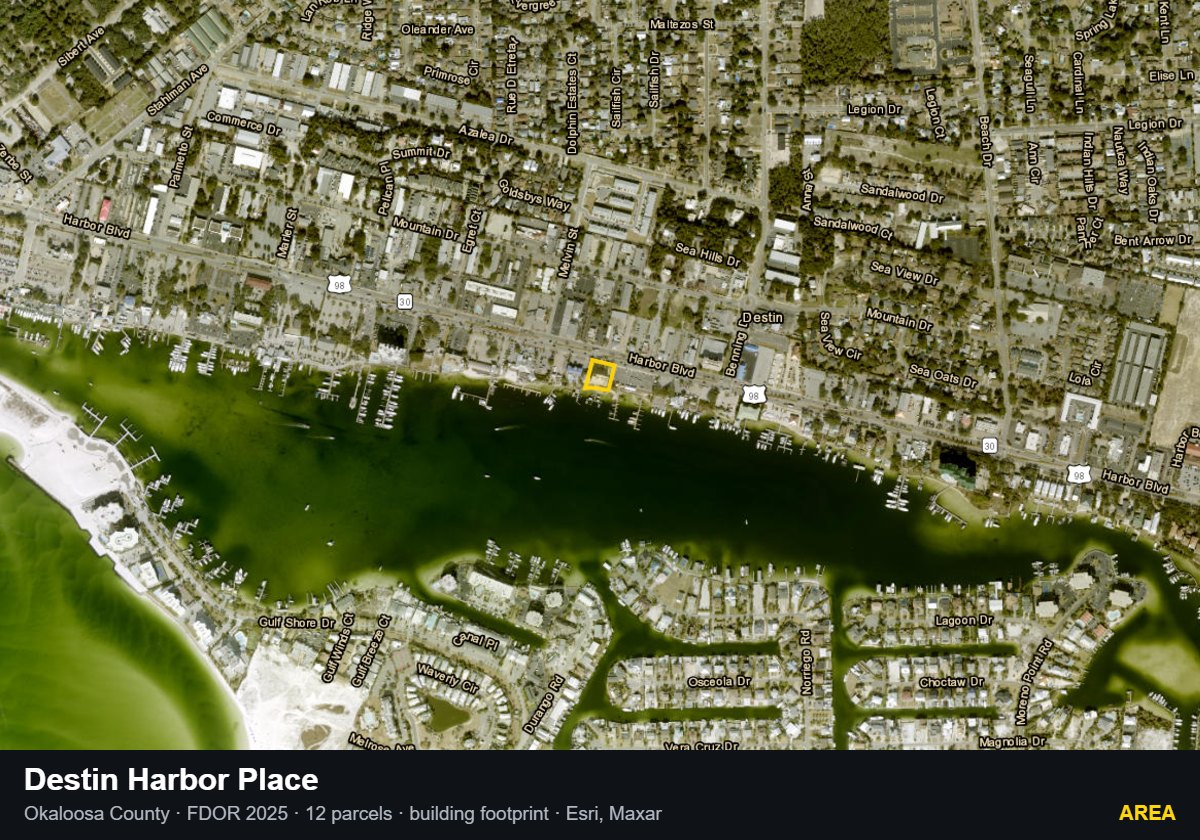 Destin Harbor Place — Area parcel record