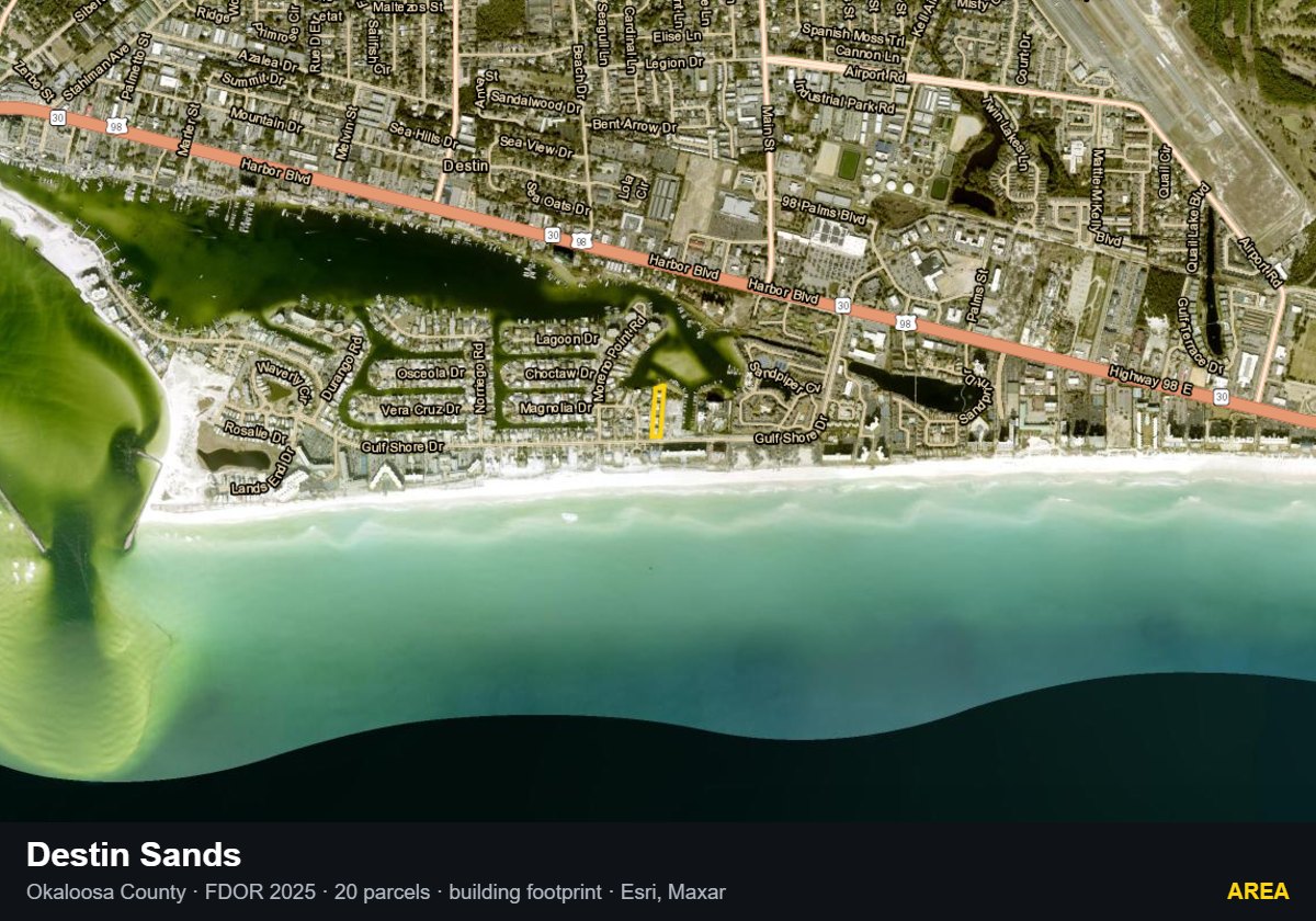 Destin Sands — Area parcel record