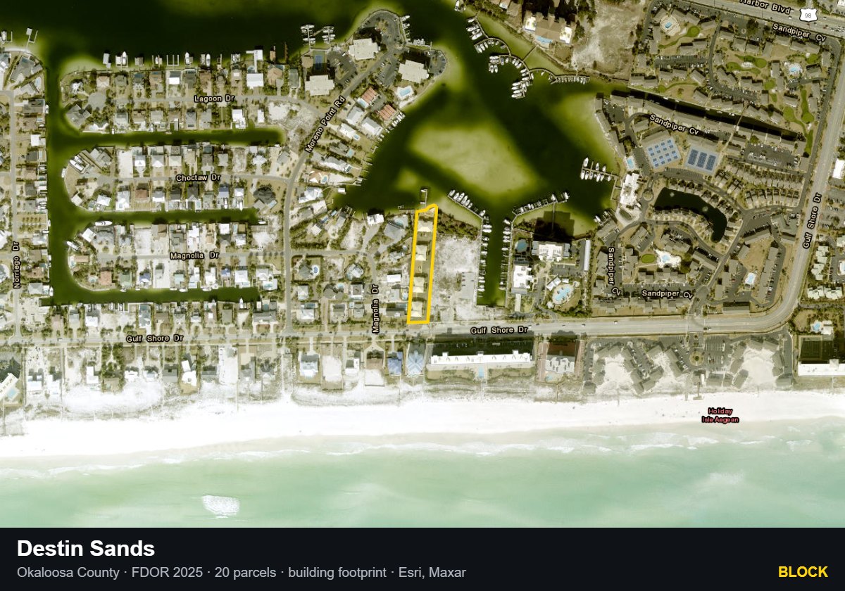 Destin Sands — Block parcel record