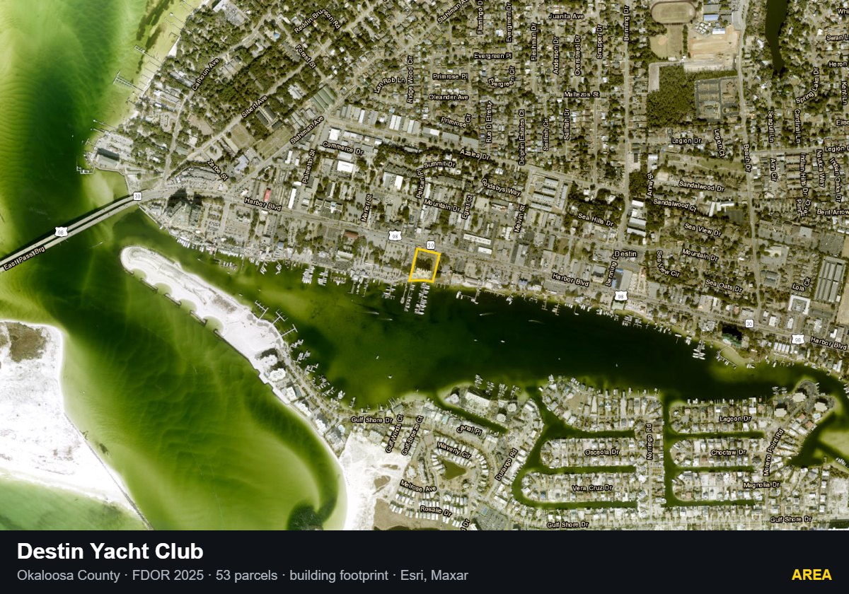 Destin Yacht Club — Area parcel record