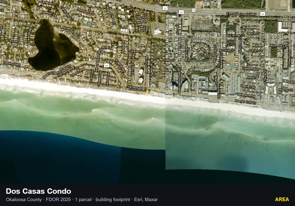Dos Casas Condo — Area parcel record