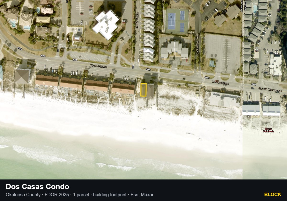 Dos Casas Condo — Block parcel record