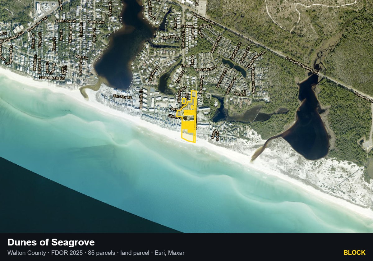 Dunes of Seagrove — Block parcel record