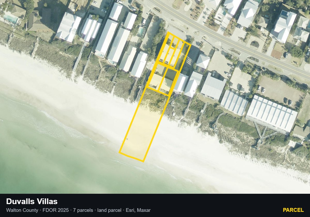 Duvalls Villas — Parcel parcel record