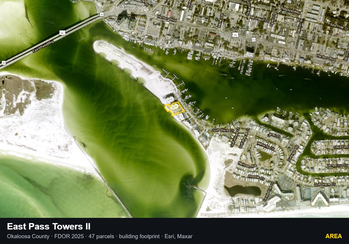 East Pass Towers II — Area parcel record
