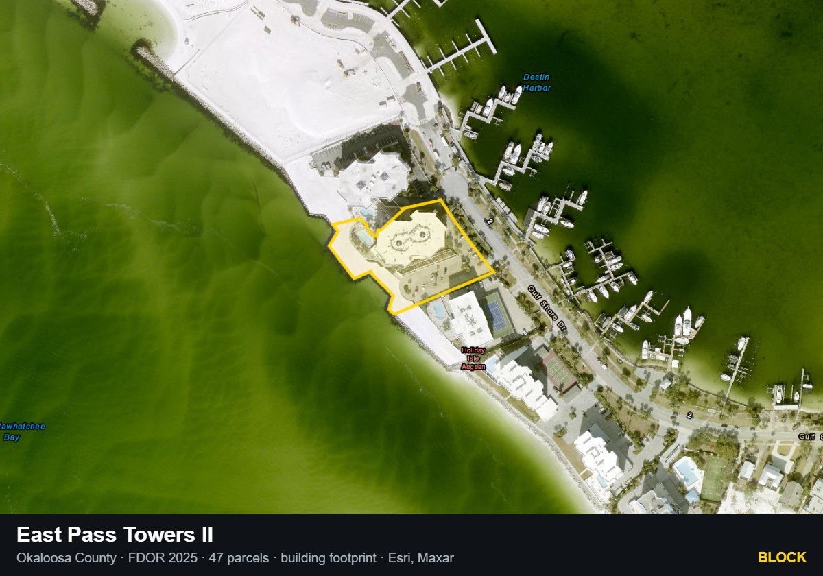 East Pass Towers II — Block parcel record