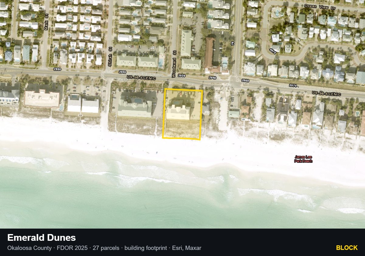 Emerald Dunes — Block parcel record