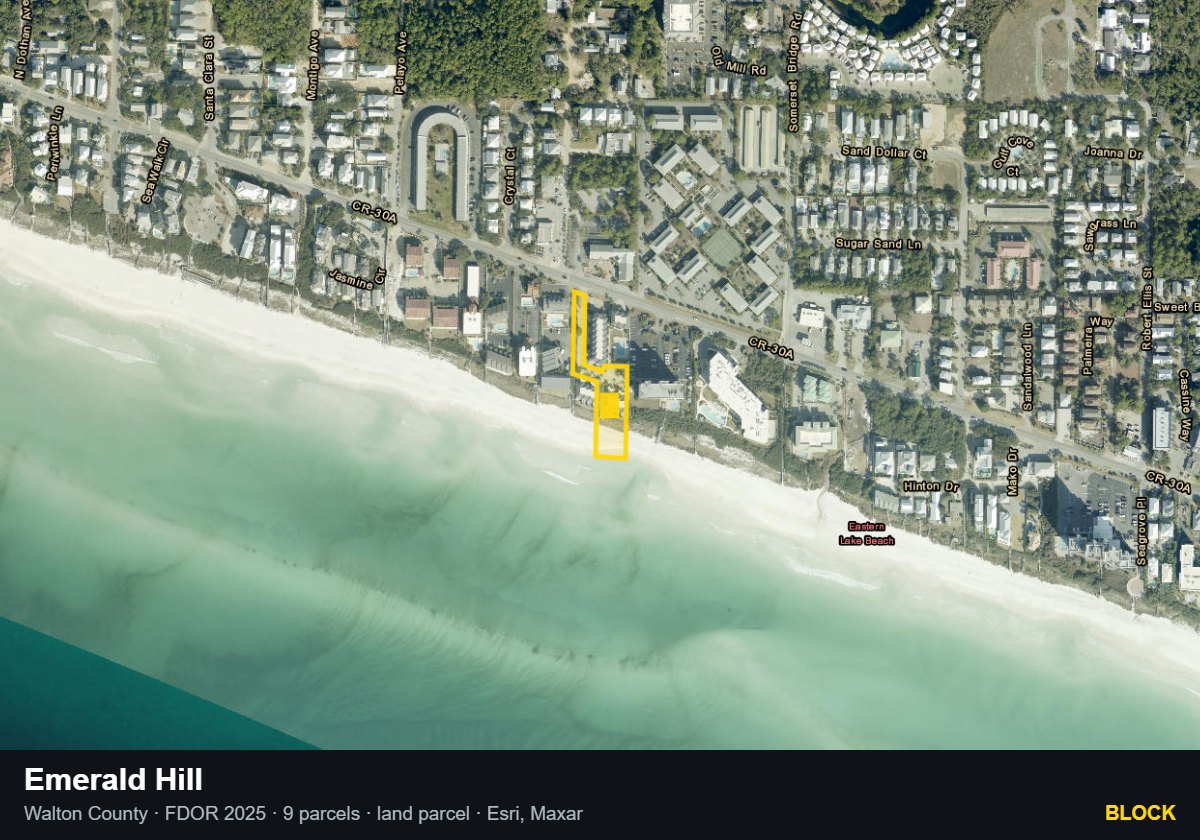 Emerald Hill — Block parcel record