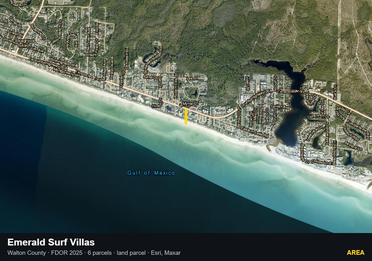 Emerald Surf Villas — Area parcel record