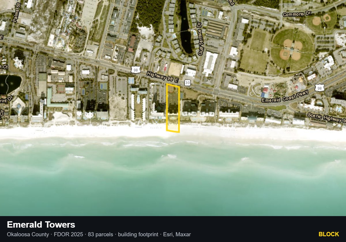 Emerald Towers — Block parcel record