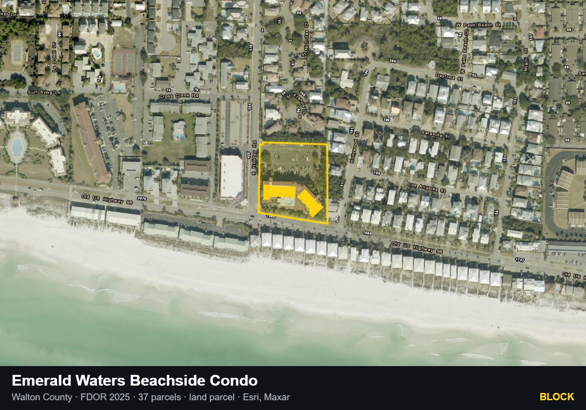 Emerald Waters Beachside Condo — Block parcel record