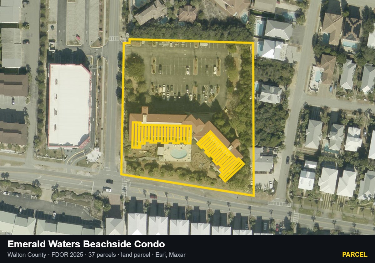Emerald Waters Beachside Condo — Parcel parcel record