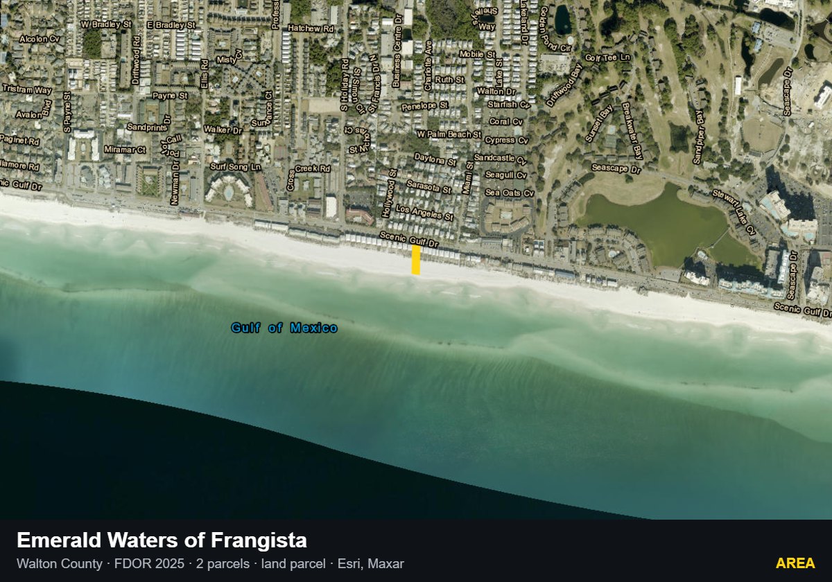 Emerald Waters of Frangista — Area parcel record