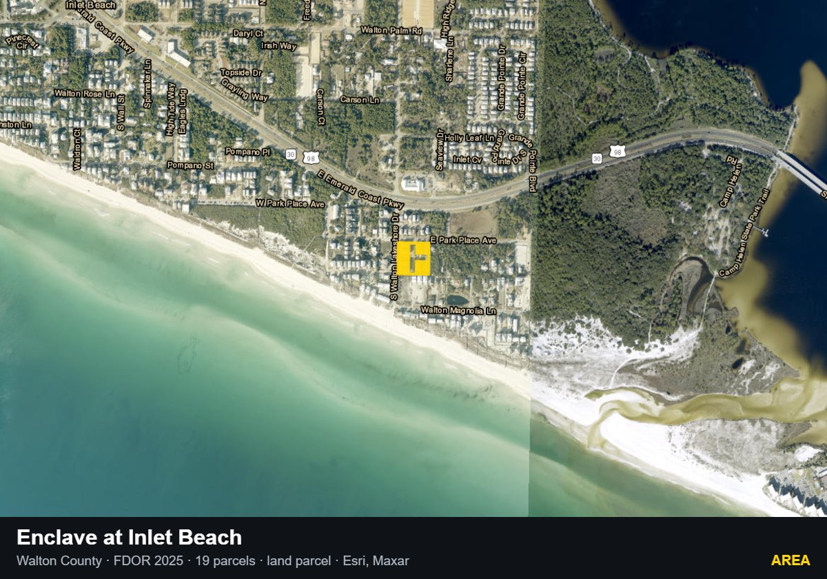 Enclave at Inlet Beach — Area parcel record