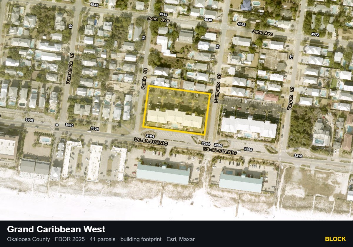 Grand Caribbean West — Block parcel record