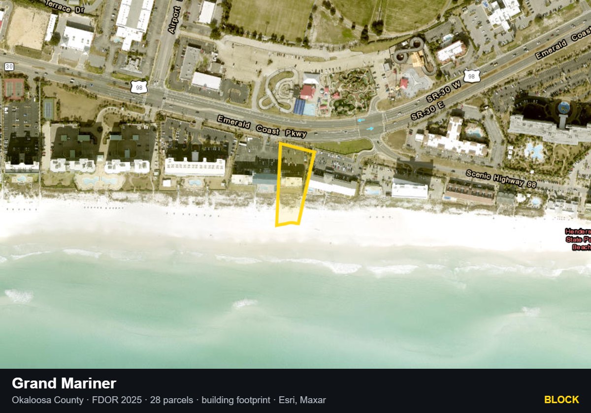 Grand Mariner — Block parcel record