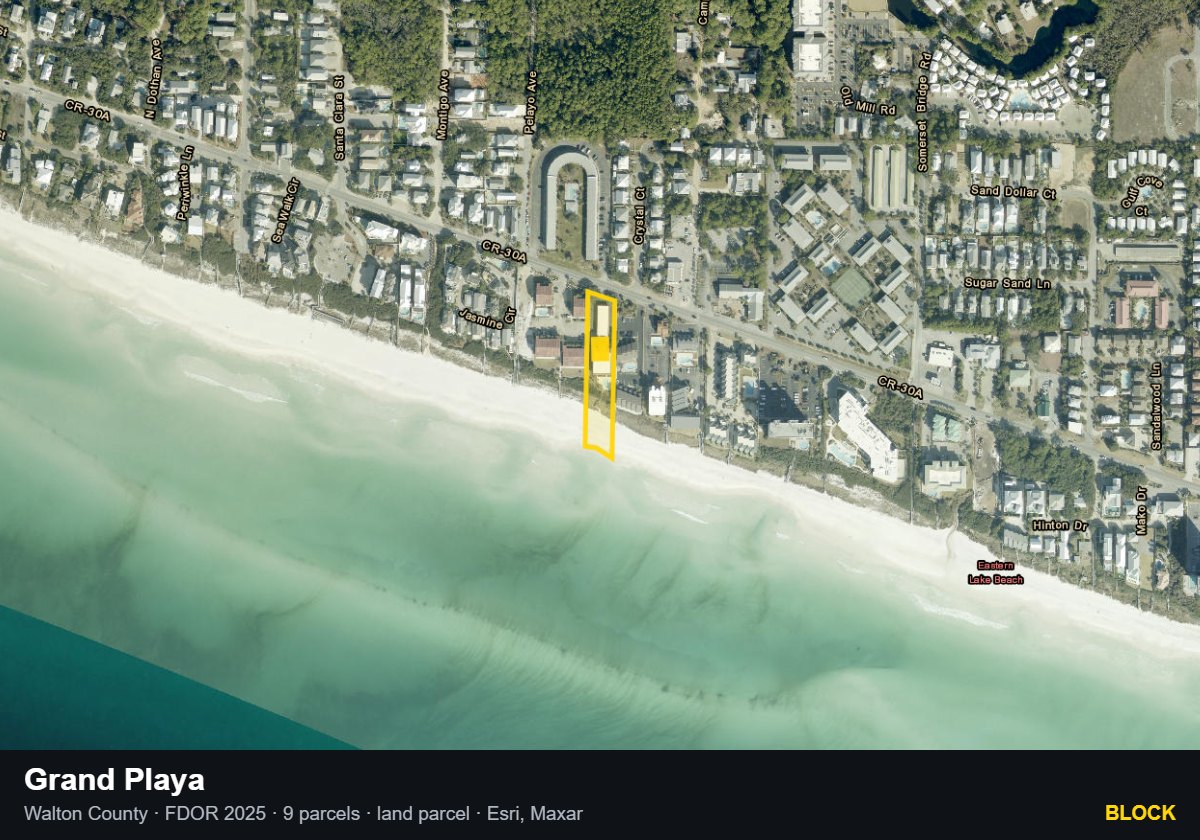 Grand Playa — Block parcel record