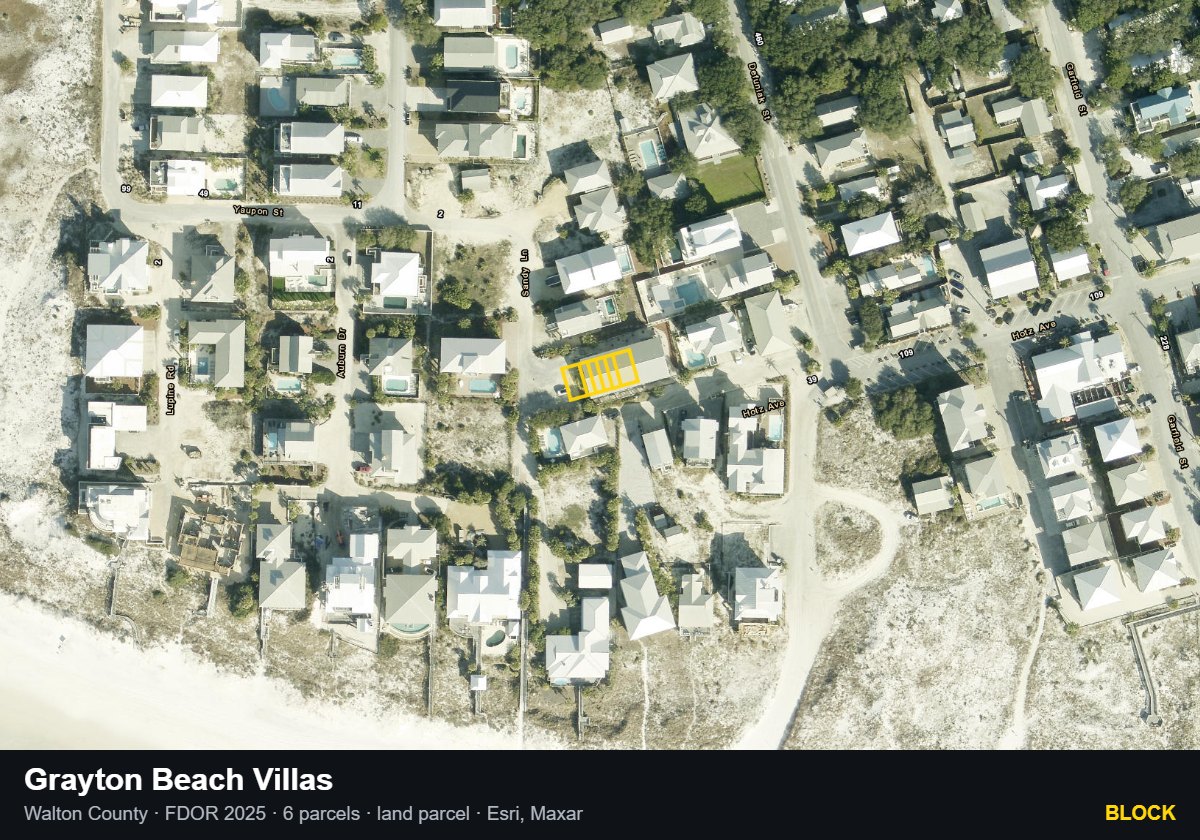 Grayton Beach Villas — Block parcel record