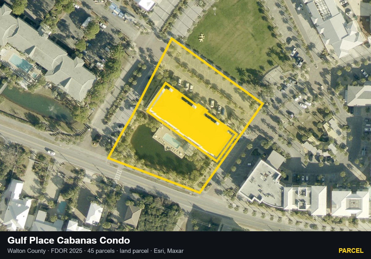 Gulf Place Cabanas Condo — Parcel parcel record
