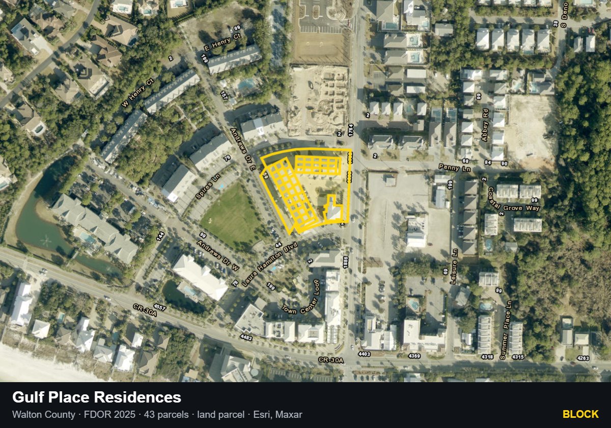 Gulf Place Residences — Block parcel record