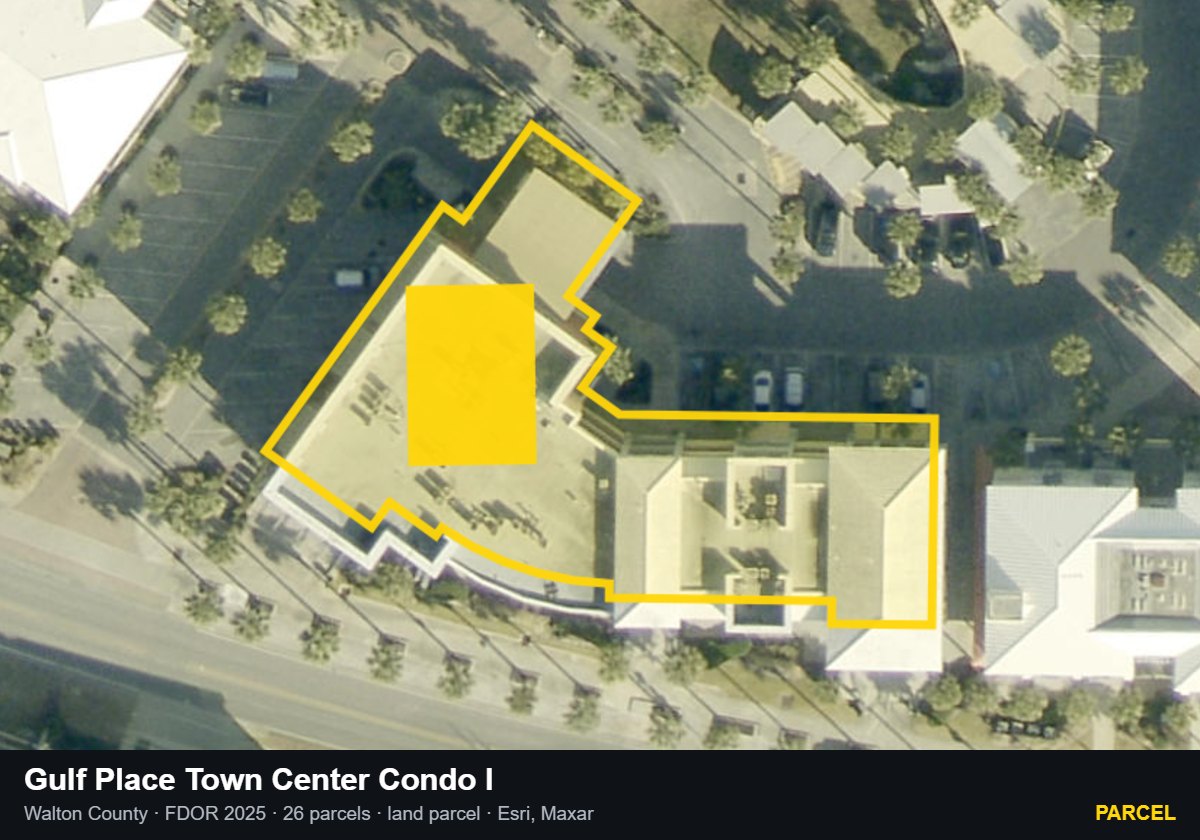 Gulf Place Town Center Condo I — Parcel parcel record