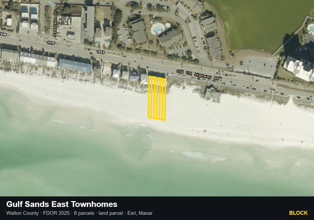 Gulf Sands East Townhomes — Block parcel record