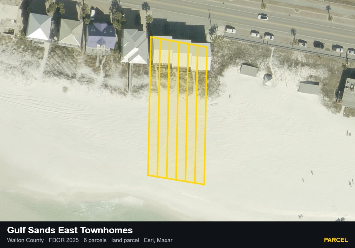 Gulf Sands East Townhomes — Parcel parcel record