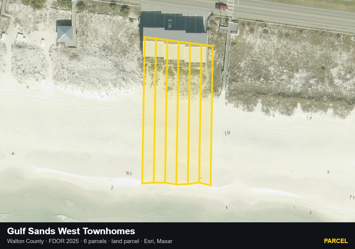 Gulf Sands West Townhomes — Parcel parcel record