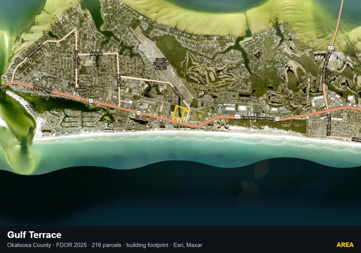 Gulf Terrace — Area parcel record