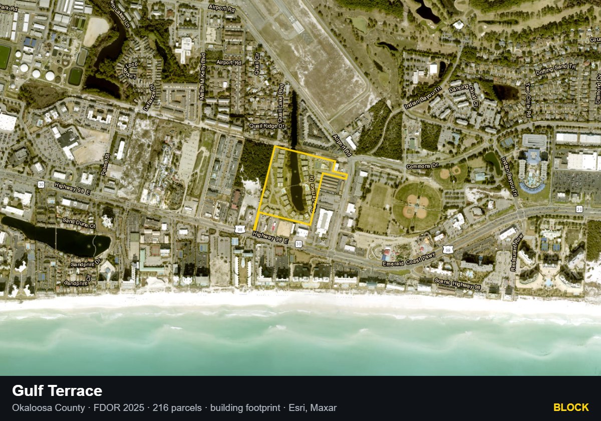 Gulf Terrace — Block parcel record