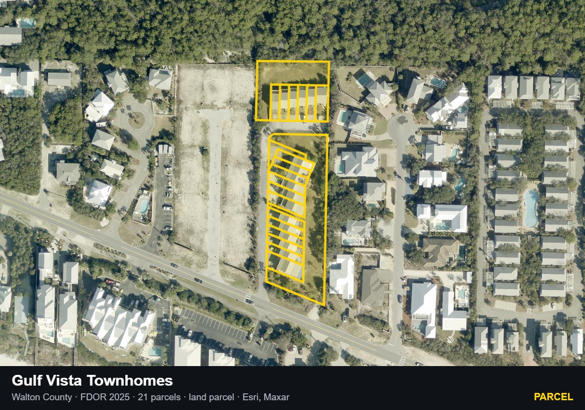 Gulf Vista Townhomes — Parcel parcel record