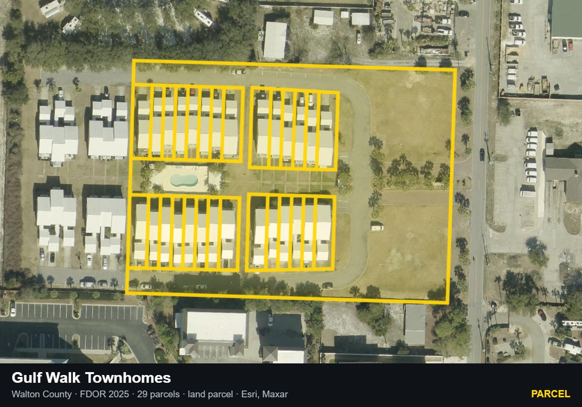 Gulf Walk Townhomes — Parcel parcel record