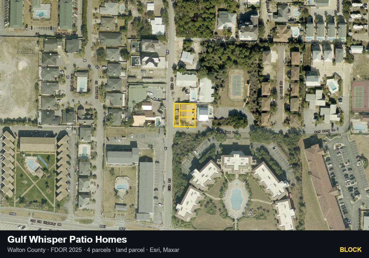 Gulf Whisper Patio Homes — Block parcel record