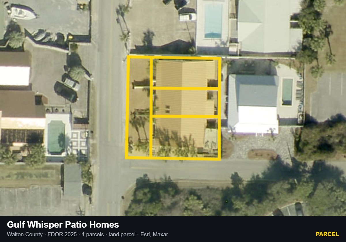 Gulf Whisper Patio Homes — Parcel parcel record