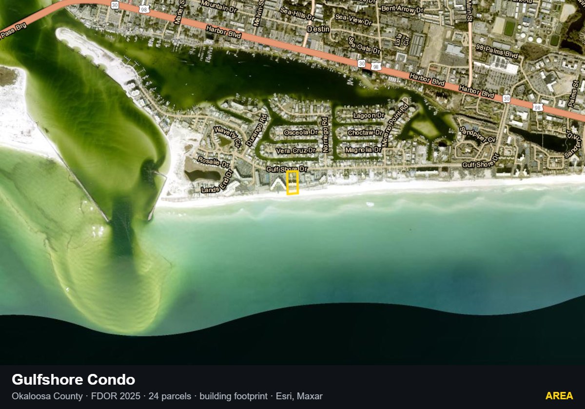 Gulfshore Condo — Area parcel record
