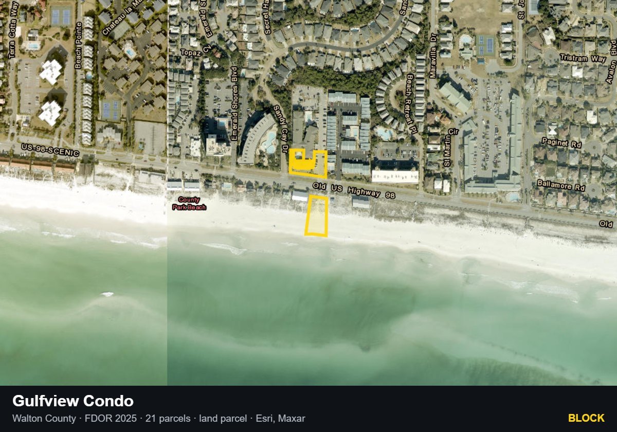 Gulfview Condo — Block parcel record