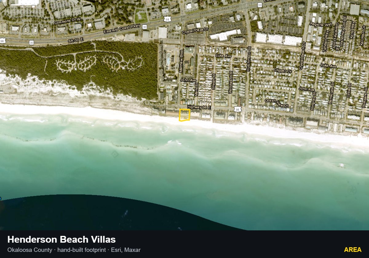Henderson Beach Villas — Area parcel record