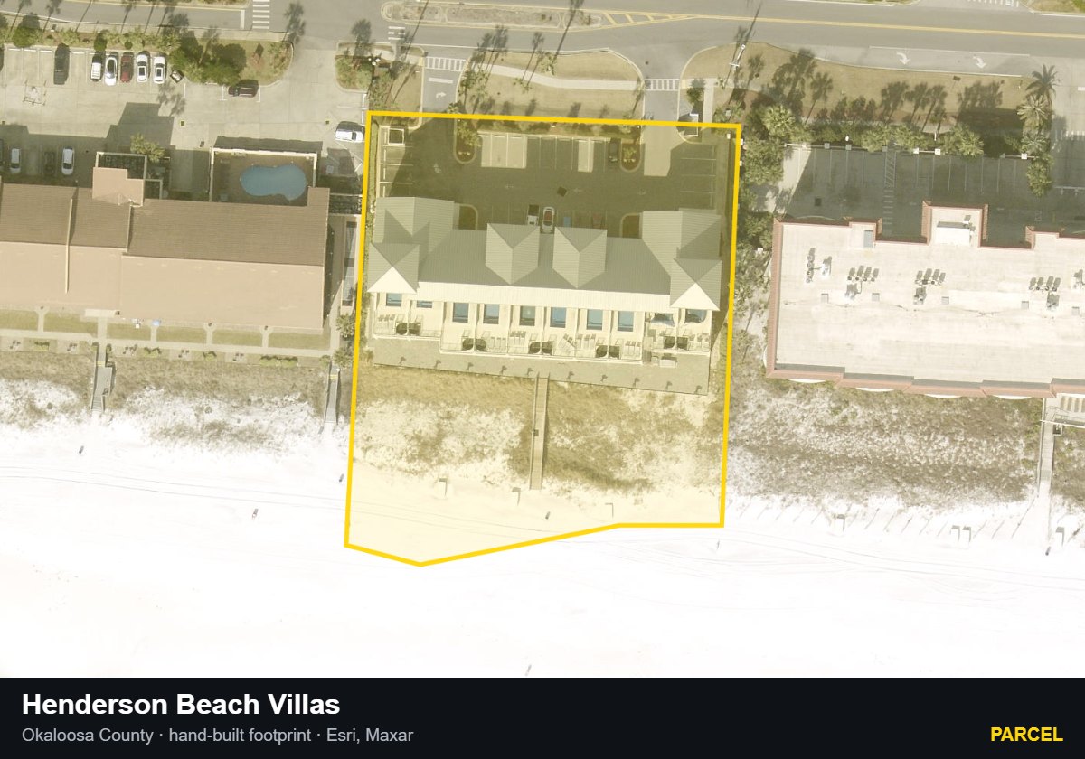 Henderson Beach Villas — Parcel parcel record
