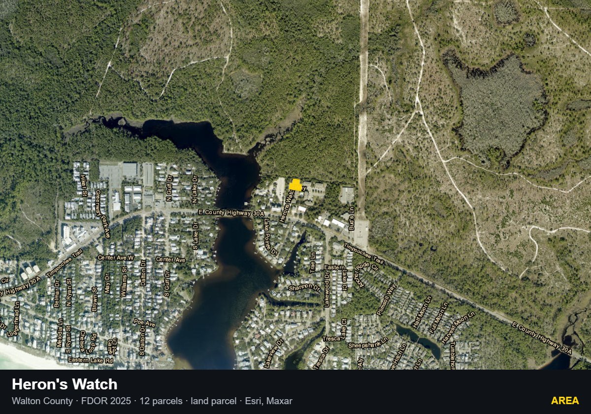 Heron's Watch — Area parcel record