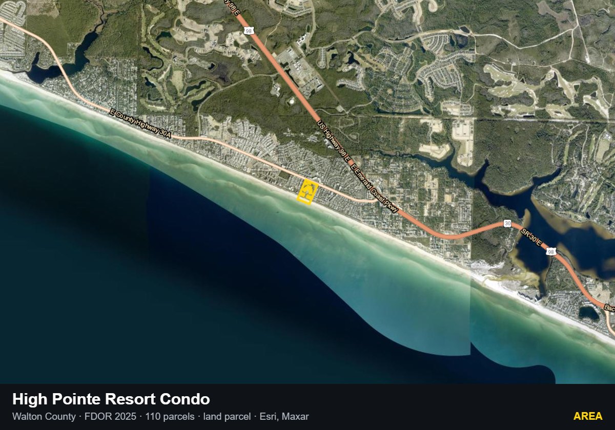 High Pointe Resort Condo — Area parcel record