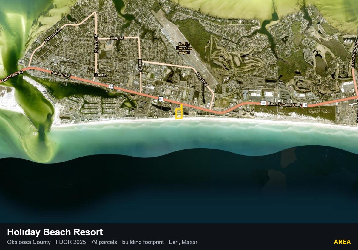 Holiday Beach Resort — Area parcel record