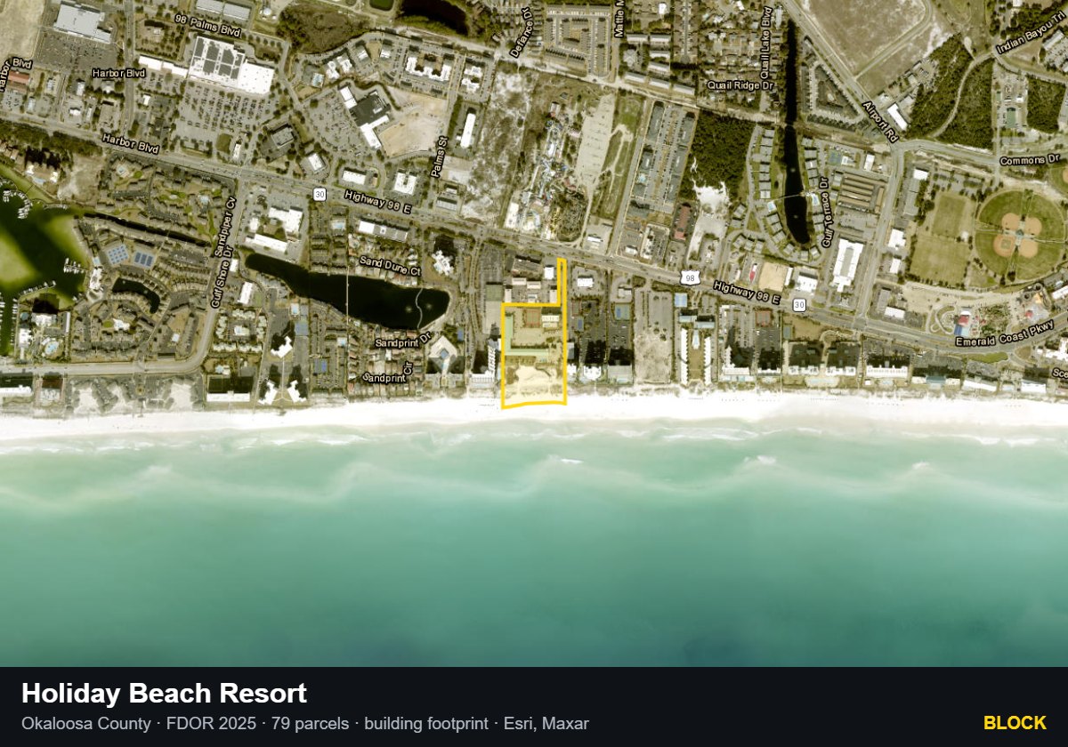 Holiday Beach Resort — Block parcel record
