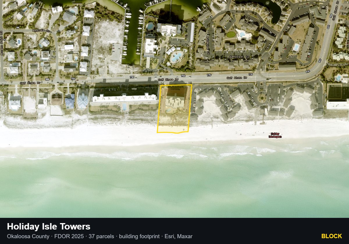 Holiday Isle Towers — Block parcel record
