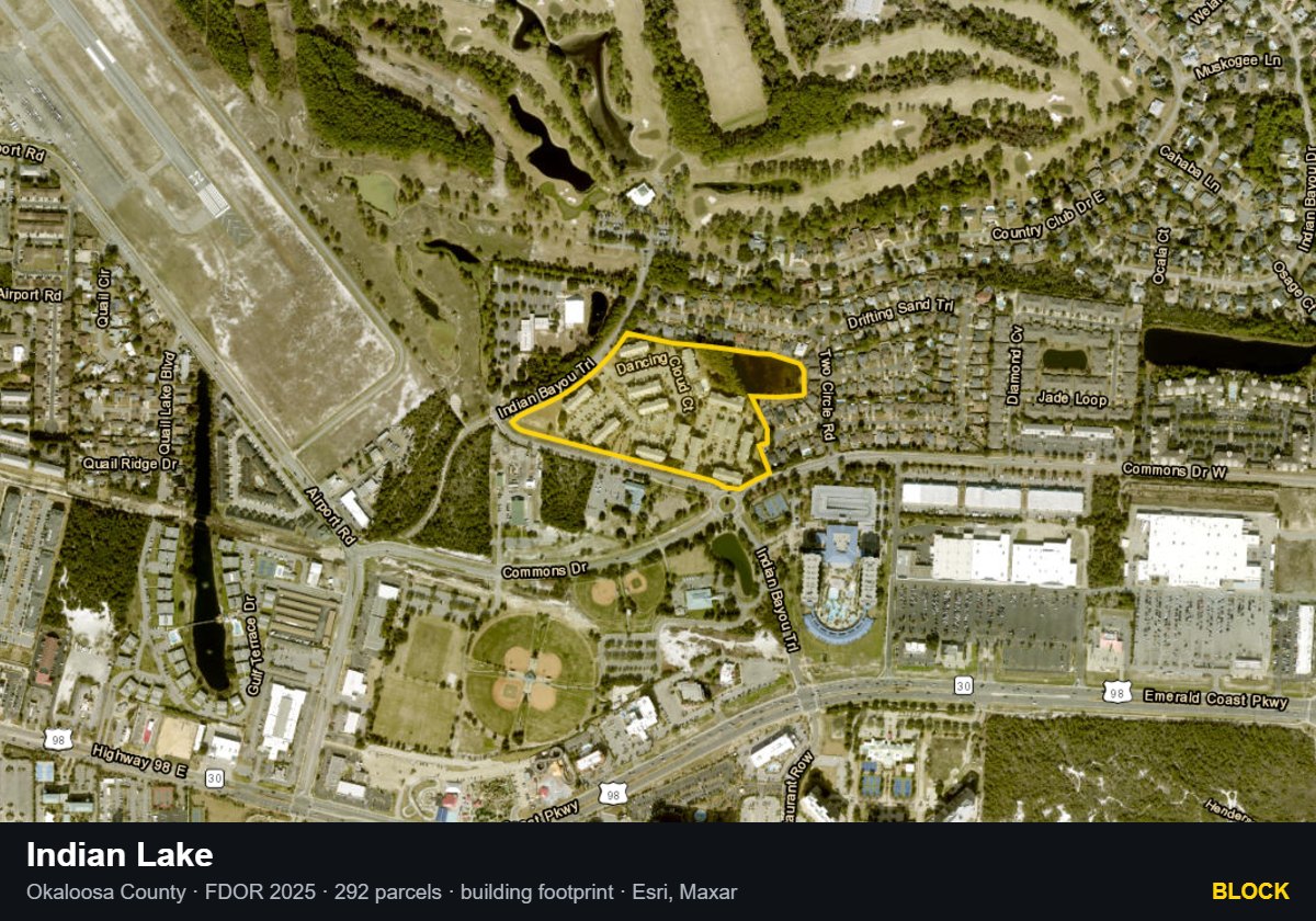 Indian Lake — Block parcel record