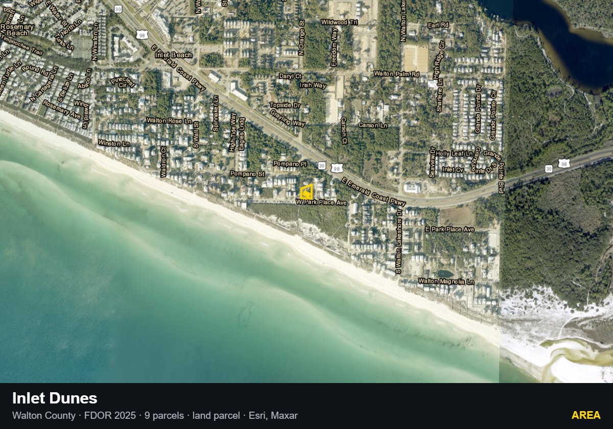 Inlet Dunes — Area parcel record