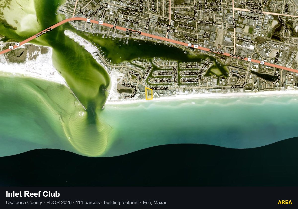 Inlet Reef Club — Area parcel record
