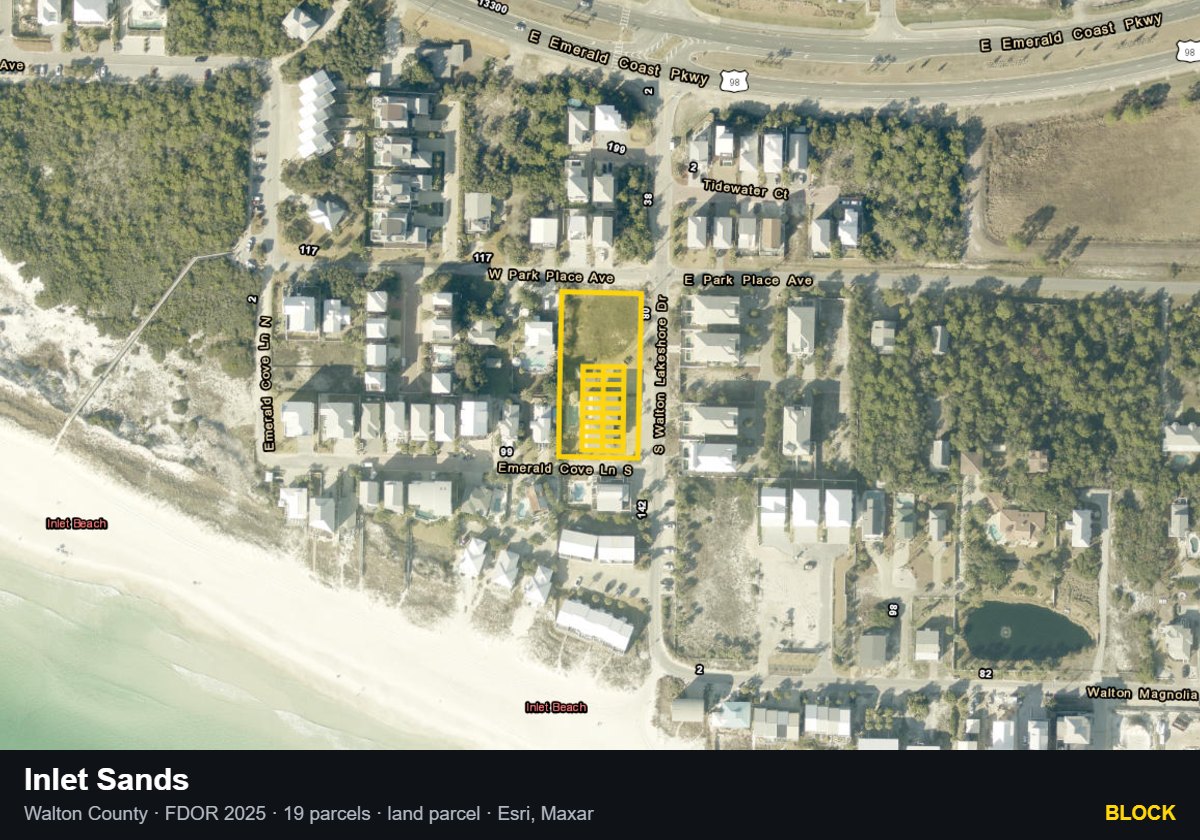 Inlet Sands — Block parcel record