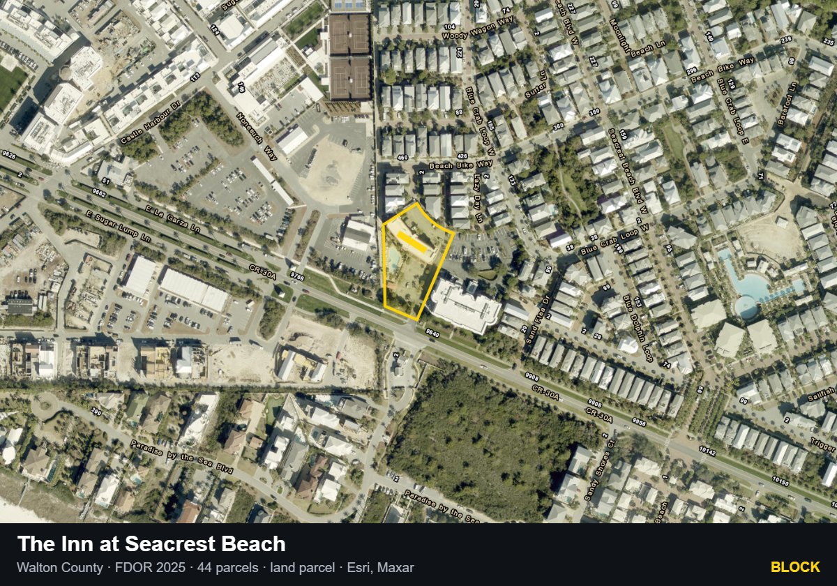 The Inn at Seacrest Beach — Block parcel record